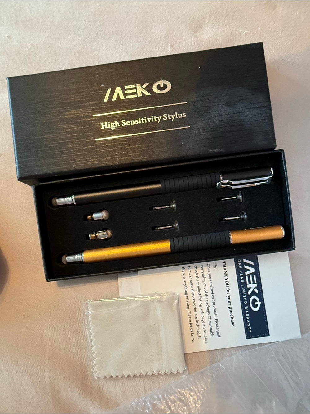 Black & Gold High-Sensitivity Stylus Pen Duo